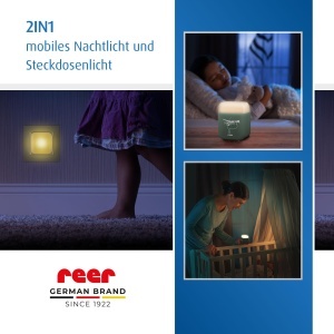 Lampa de veghe reer SleepLight 2in1 LED portabila cu senzor de lumina culoare Eucalyptus - Img 2