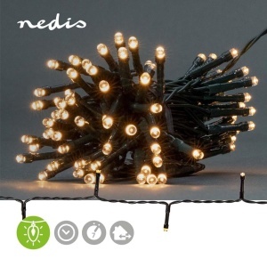 Lampa Decorativa LED Nedis 96 LED-uri 7.2m Lumina Calda Neagra - Img 2