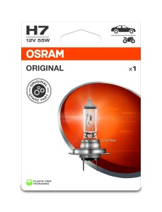Lampa halogen H7 OSRAM ORIGINAL LINE 12V, calitate superioara, ambalaj eco