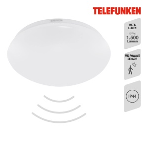Lampa LED cu senzor de miscare TELEFUNKEN, 15W, 1500 Lumen, alba, 27,8 cm - Img 2
