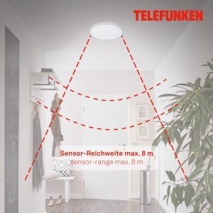 Lampa LED cu senzor TELEFUNKEN, 12W, 1200Lm, culoare argintie - Img 4