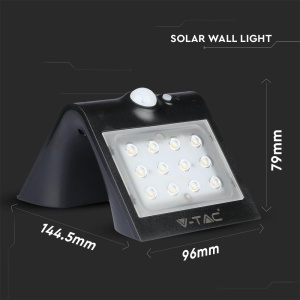 Lampa LED de perete V-TAC VT-767-2, 1,5 W, cu solarpanel, neagra - Img 7