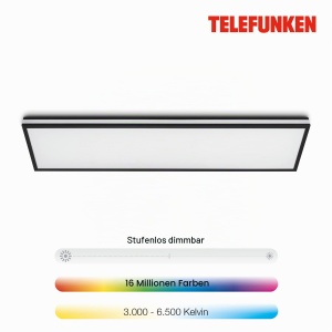 Lampa LED de tavan TELEFUNKEN RGBIC Magic, 24W, Negru - Img 3