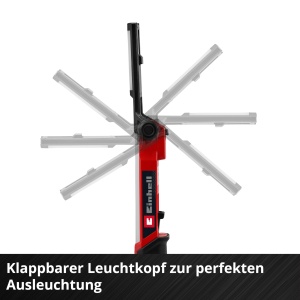 Lampa LED Einhell TE-CL 181000 S Li Solo 1000 Lumen Cap Pliabil - Img 7