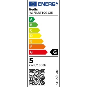 Lampa LED Filament Inteligenta Nedis WIFILRT10G125 E27, 4.9W, Alb Cald la Alb Rece - Img 3