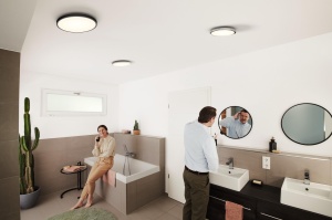 Lampa LED inteligenta pentru baie Osram SMART Matter Orbis Disc, 18W, 1400lm, WiFi, argintiu - Img 7