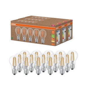 Lampa LED Osram, 15 bucati, E27, 2700K, Filament, 60W echivalent