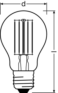 Lampa LED Osram E27, 11W, Lumina calda 2700K, 3 bucati - Img 2