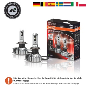 Lampa LED OSRAM NIGHT BREAKER SMART H7, 6000K, 330 mai multa luminozitate - Img 2