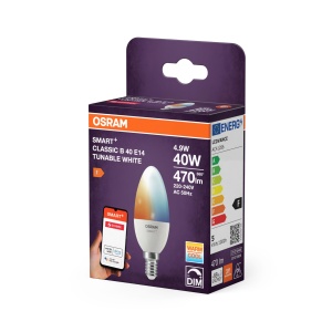 Lampa LED Osram SMART B40 E14 4.9W 470 Lumen Alb Reglabil - Img 2