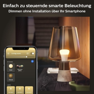 Lampa LED Philips Hue E27 4 Pack, 9.5W, 1055lm, Dimmabila, Lumina Calda - Img 7