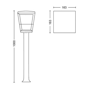 Lampa LED Philips Hue Econic pentru Exterior, IP44, 16 Milioane Culori - Img 7