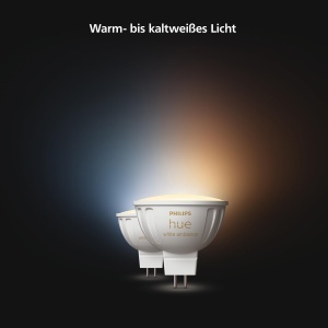 Lampa LED Philips Hue MR16 White Ambiance, dimabila, 2 bucati, lumina alba - Img 3