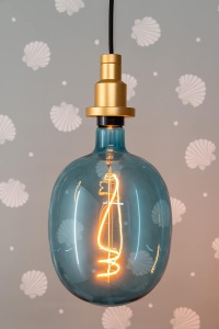 Lampa LED Vintage Osram 1906, 4.5W, 100lm, forma ballon, sticla albastra - Img 2