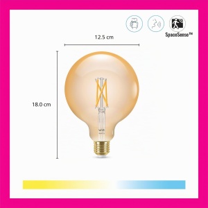 Lampa LED WiZ E27 Amber 50W, 640 lm, Design Vintage - Img 6