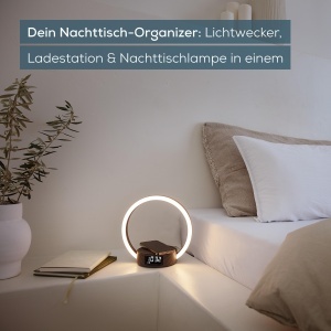 Lampa multifunctionala Beurer WL 65 cu functie de trezire si incarcare simulare rasarit si lumina ambientala - Img 2