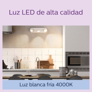 Lampa Philips Classic LED GU10, 50 W, transparenta, alb neutru, fara reglare, pachet dublu, alb rece - Img 4
