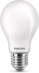 Lampa Philips LED Classic E27, 100 W, alb rece, pachet de 2