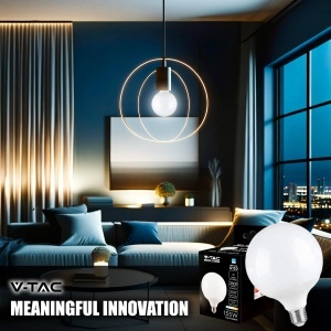 Lampadina LED Globo V-TAC cu Chip Samsung, 10W, Lumina Calda - Img 4