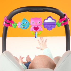 Lant pentru carucior Bright Starts cu lumini si melodii, design bufnita si pasare - Img 5