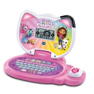 Laptop educational VTech Gabbys Dollhouse, QWERTZ, 8 moduri de joc, 3-6 ani