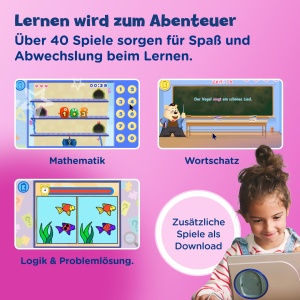 Laptop educational VTech Genio, 40 jocuri, roz, pentru copii 5-12 ani - Img 5
