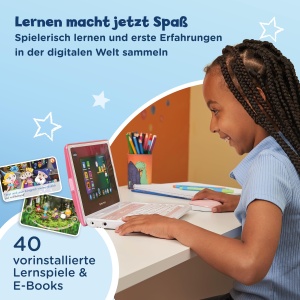 Laptop educational VTech Genio Lernlaptop XL roz 7 LCD, 40 jocuri educative - Img 2