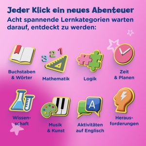 Laptop educativ VTech Explorer Pro roz - 164 jocuri, 8 categorii de invatare - Img 5
