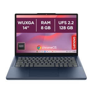 Laptop Lenovo Chromebook m Display tactil 14 WUXGA 8GB RAM 128GB SSD Cosmic albastru