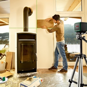 Laser cu linii incrucisate Bosch Quigo Green cu clema universala MM 2 (laser verde pentru o vizibilitate mai buna, carcasa din plastic reciclat, intr-o cutie) - Img 6