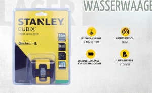 Laser de nivelare Stanley Cubix STHT-77499-1, auto-nivelant, 16m, verde - Img 4