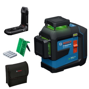 Laser liniar Bosch Professional GLL 80-33 G, verde, 30m, alimentare duala