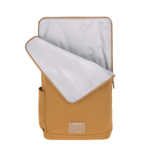 LASSIG Geanta de scutece, saltea de infasat, accesoriu pentru carucior, suport pentru sticle produs in mod durabil/GRE Rucsac Rolltop, galben (Curry) - Img 6