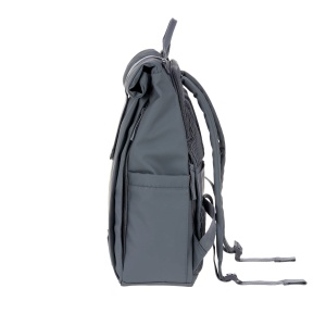 LASSIG Rucsac scutec pentru bebelusi Rucsac pentru scutece Rucsac cu covoras de infasat, atasament pentru carucior, suport pentru sticle produs in mod durabil/GRE Rucsac cu topul rulant antracit - Img 6