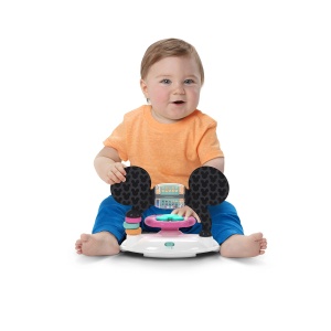 Lauflernhilfe pentru copii Disney Minnie Mouse 2 in 1, roz, cu statie de joaca detasabila - Img 3