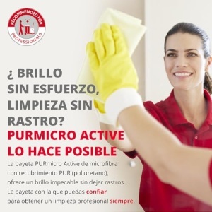 Lavete microfibre Vileda Professional PURmicro Colors set 4 bucati 38x35 cm diverse culori - Img 3
