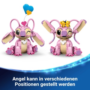 LEGO | Disney Angel - Jucarie de constructie Lilo & Stitch - Figurina construibila cu 3 inimioare si fluture - Cadou pentru fete si baieti cu varsta de 9 ani si peste si fani adulti ai serialului TV - 43257 - Img 3