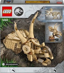 LEGO Jurassic World Fosile de dinozauri Model de craniu Triceratops jucarie de dinozaur pentru baieti si fete de 9 ani si peste cadou pentru copii si  - Img 12