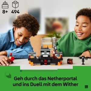 LEGO Minecraft 21590 Duell mit dem Wither Set Interactiv cu Minifigurine si Portal Nether - Img 2