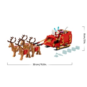 LEGO Schlitten des Weihnachtsmanns 40499 Set cu Ren si Cadouri pentru Copii 9 - Img 8