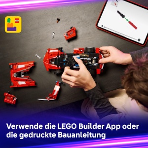 LEGO Technic Ferrari FXX K Model Auto Rosu cu Motor V12 si Usi Fluture - Img 6