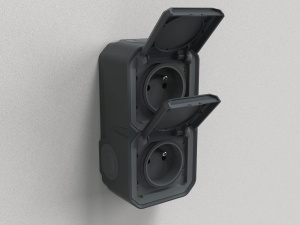 Legrand Plexo Priza Dubla IP55 Montaj Exterior Interior Antarcit - Img 4