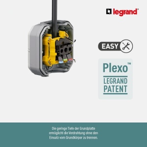 LEGRAND, Plexo Priza noua rezistenta la umiditate, 2 cai, standard Schuko, inclusiv capac cu balamale, protectie la contact, precablata, terminale plug-in, orizontala, IP44 - IK07, culoare: gri, 069742L - Img 7