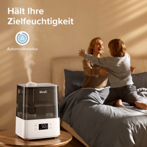 LEVOIT 6L Umidificator Umidificator cu umplere superioara Wlan 27dB cu APP si Alexa Control, mod automat si de repaus, umidificator de camera cu ultrasunete ultra silentios de 60 ore cu dormitor pentru camera copiilor de pana la 47 m2, gri - Img 2