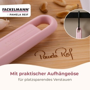 Lingura de gatit Fackelmann x Pamela Reif, Silikon Platina, Pastel Rosa, Hitzebestandig 230 C - Img 4