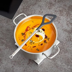 Lingura de gatit ROSLE Basic Line, inox 1810, maner ergonomic, 32 cm - Img 2