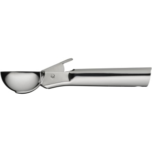 Lingura de inghetata WMF Gourmet 18 cm, lingura de inghetata cu ejector, otel inoxidabil lustruit Cromargan, lingura pentru linguri de inghetata, orez, chiftelute de pepene galben, aluat de biscuiti - Img 5