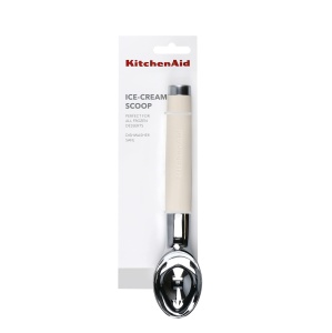 Lingura pentru inghetata KitchenAid, design ergonomic, spulberata, culoare Almond Creme - Img 3