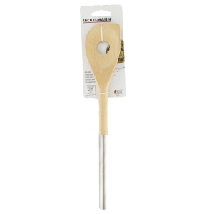 Lingura pentru risotto Fackelmann 30374 lemn de fag si otel inoxidabil 34 cm - Img 6