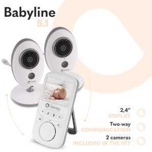 Lionelo Babyline 51 Babyphone cu Camera Comunicare Bidirectionala Mod Noapte - Img 3